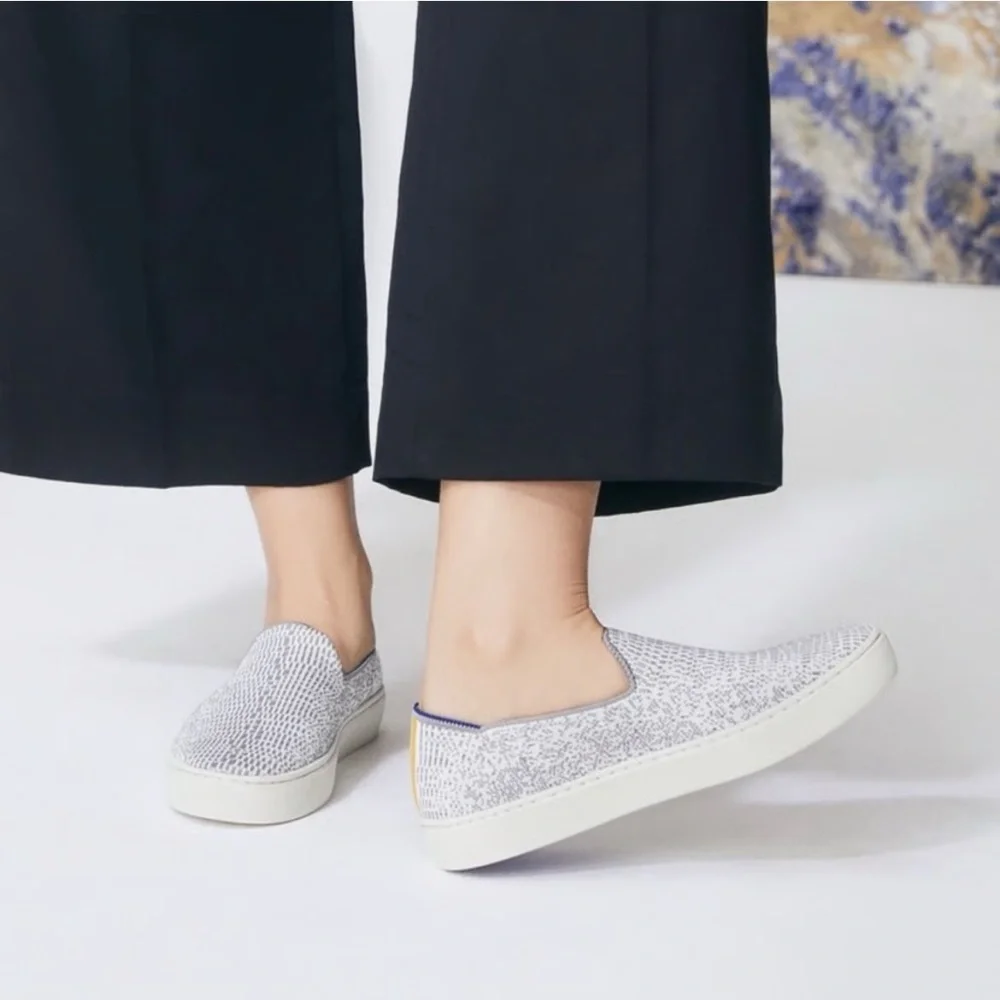 Rothy’s The Original Slip On Sneakers in Opal Python